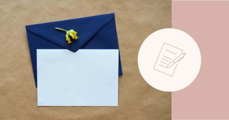 blank paper and envelope with pen and paper icon