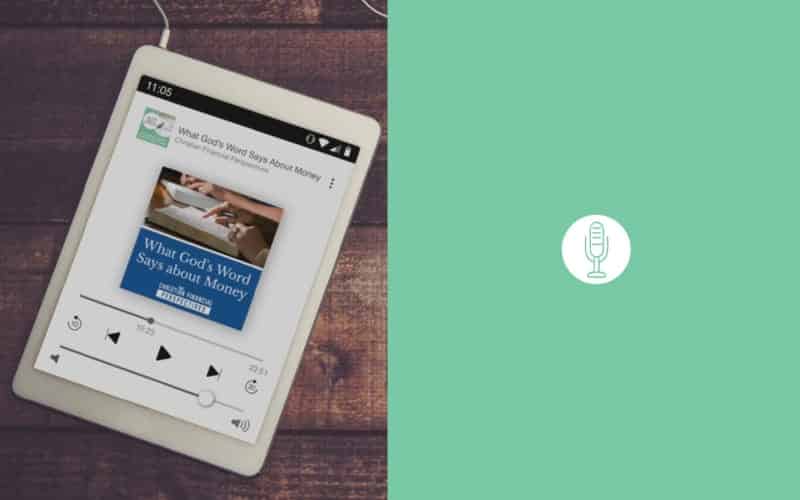 Christian Financial Perspectives Podcast playing on iPad