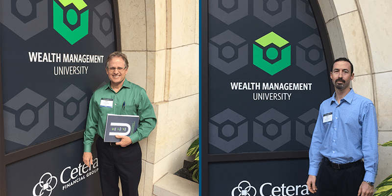 Bob and Nate at wealth management university